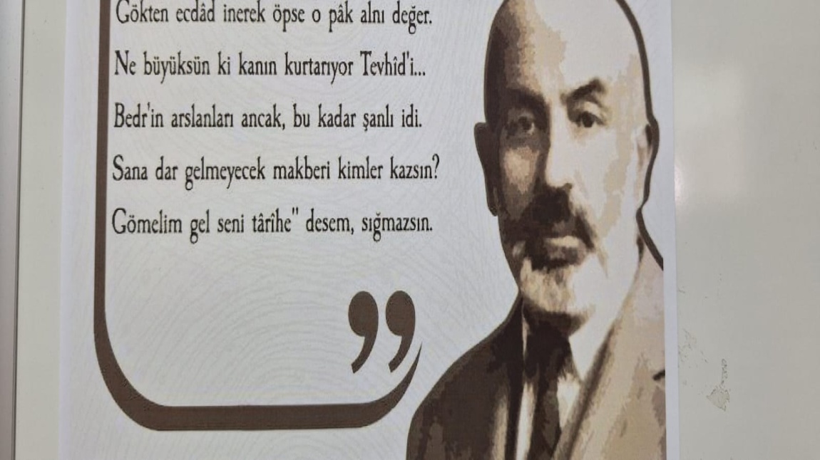 DİLİMİZ ZENGİNLİĞİMİZ PROJESİ Mehmet Akif ERSOY ve Türkçe